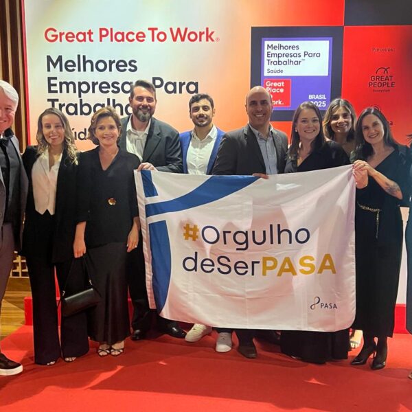 GPTW: PASA é premiado a 5ª melhor empresa do setor de Saúde para se trabalhar